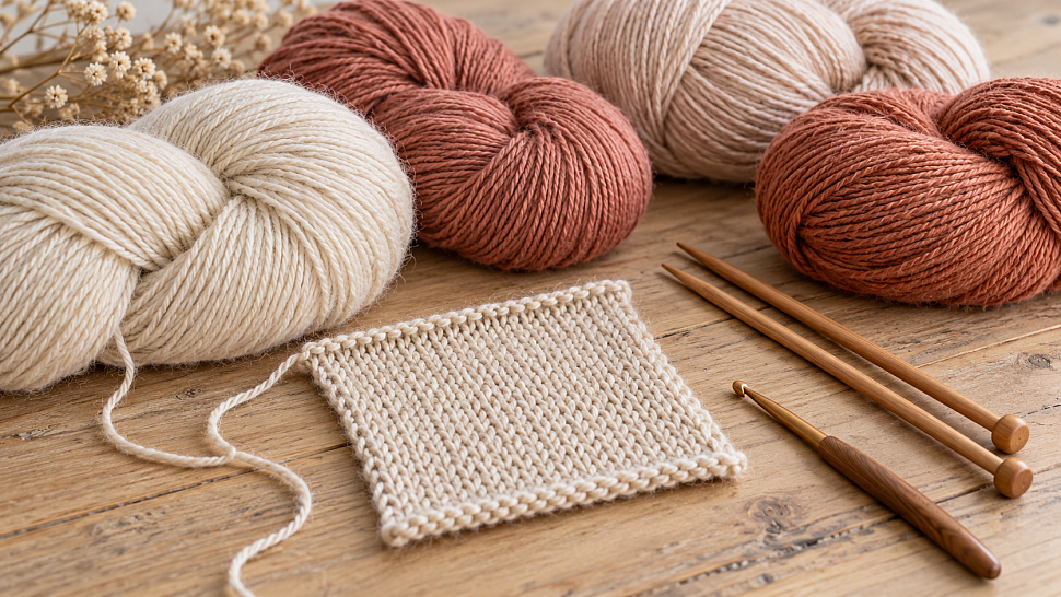 Мотки пряжи Gazzal Baby Wool, вязаный образец, спицы и крючок
