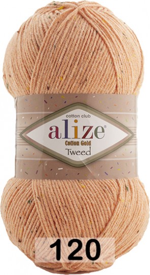 Пряжа Alize Cotton Gold Tweed 120 персиковый