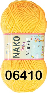 Пряжа Nako Baby Marvel 06410(9005) желтый