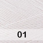 Пряжа YarnArt cotton soft 01 белый