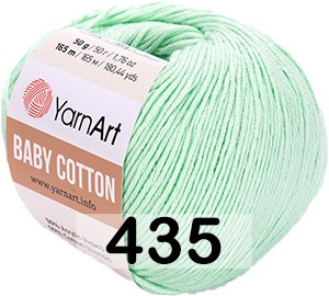 Пряжа YarnArt baby cotton 435 св.мята