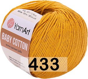 Пряжа YarnArt baby cotton 433 горчичный