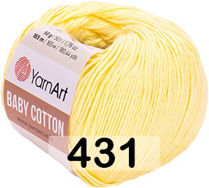 Пряжа YarnArt baby cotton 431 св.желтый