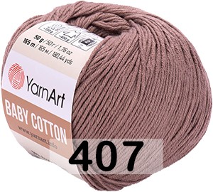 Пряжа YarnArt baby cotton 407 какао