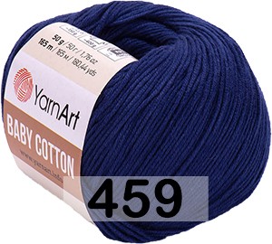 Пряжа YarnArt baby cotton 459 т.синий