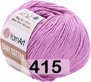 Пряжа YarnArt baby cotton 415 сиренево-розовый