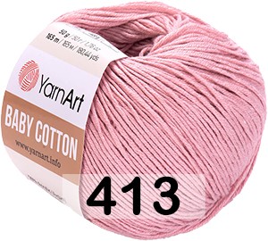 Пряжа YarnArt baby cotton 413 пыльно-розовый