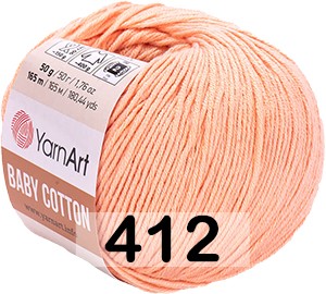 Пряжа YarnArt baby cotton 412 персик