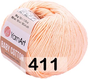 Пряжа YarnArt baby cotton 411 св.персик