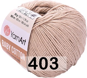 Пряжа YarnArt baby cotton 403 св.бежевый