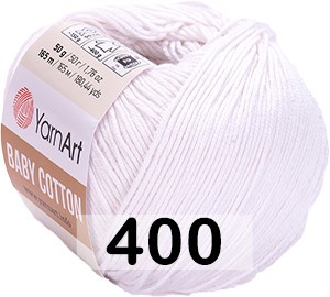Пряжа YarnArt baby cotton 400 белый