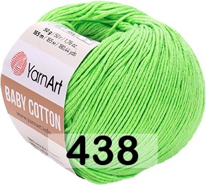 Пряжа YarnArt baby cotton 438 салатовый