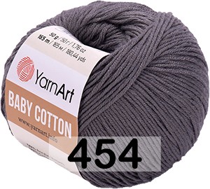 Пряжа YarnArt baby cotton 454 графит
