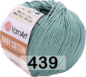 Пряжа YarnArt baby cotton 439 мятный