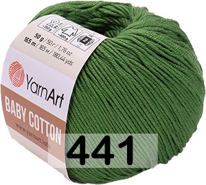 Пряжа YarnArt baby cotton 441 лавровый лист