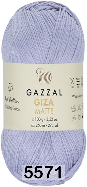 Пряжа Gazzal Giza Matte 125