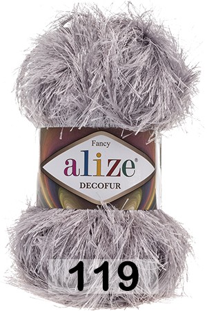 Пряжа Alize Decofur 119 серый