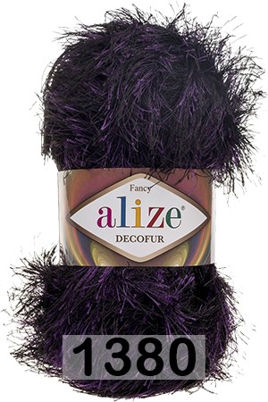 Пряжа Alize Decofur 1380 черно-фиолетовый