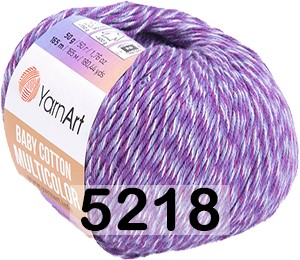 Пряжа YarnArt BABY COTTON MULTICOLOR 5218 сиренево-фиолетовый