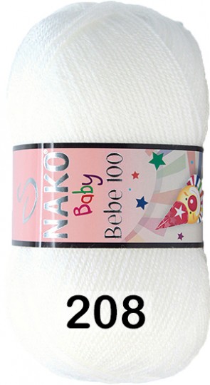 Пряжа Nako Bebe 100 00208 БЕЛЫЙ