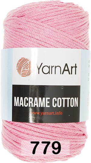 Пряжа YarnArt macrame cotton 779 розовый