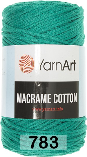 Пряжа YarnArt macrame cotton 783 т.изумруд