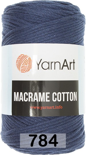 Пряжа YarnArt macrame cotton 784 т.синий