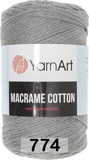 Пряжа YarnArt macrame cotton 774 серый