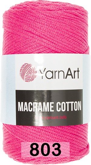 Пряжа YarnArt macrame cotton 803 рубиновый