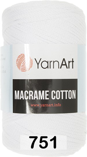 Пряжа YarnArt macrame cotton 750 черный