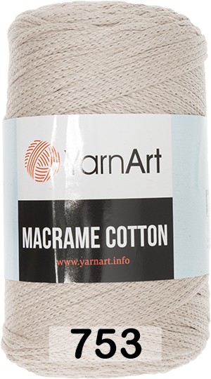 Пряжа YarnArt macrame cotton 753 молочно-бежевый