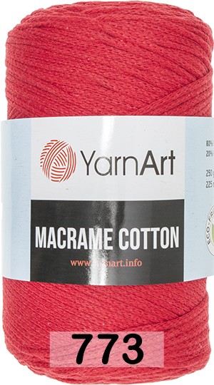 Пряжа YarnArt macrame cotton 773 красный