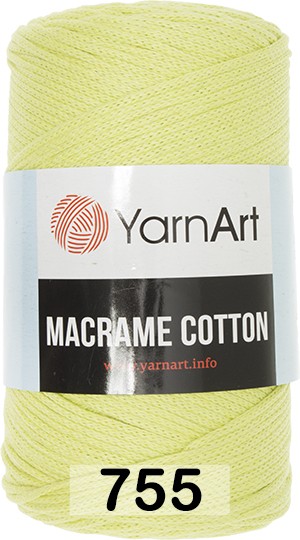 Пряжа YarnArt macrame cotton 755 салатовый