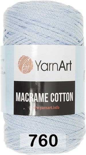 Пряжа YarnArt macrame cotton 760 небесно-голубой