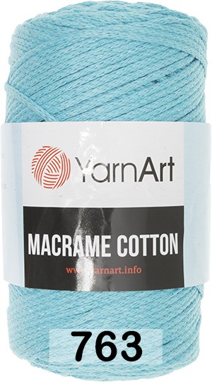 Пряжа YarnArt macrame cotton 763 св.бирюза