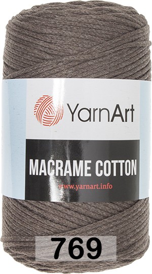 Пряжа YarnArt macrame cotton 769 т.коричневый