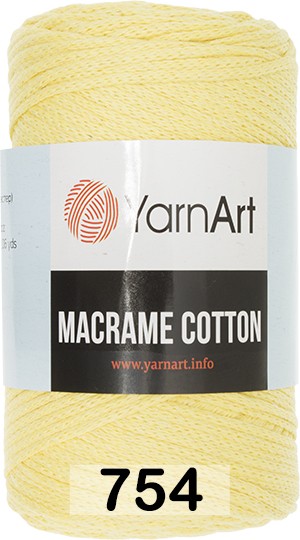 Пряжа YarnArt macrame cotton 754 желтый