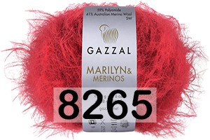 Пряжа Gazzal Marilyn Merinos 8265 КРАСНЫЙ