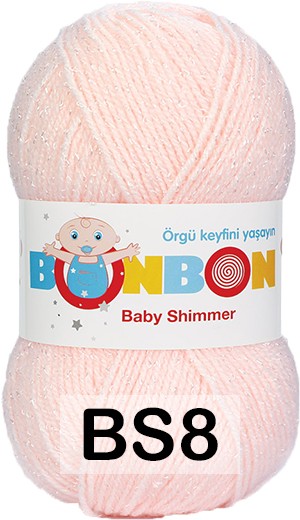 Пряжа Nako Bonbon Baby Shimmer BS8 (98908) ЧАЙНАЯ РОЗА