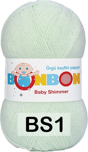 Пряжа Nako Bonbon Baby Shimmer bs1(98904) ментол