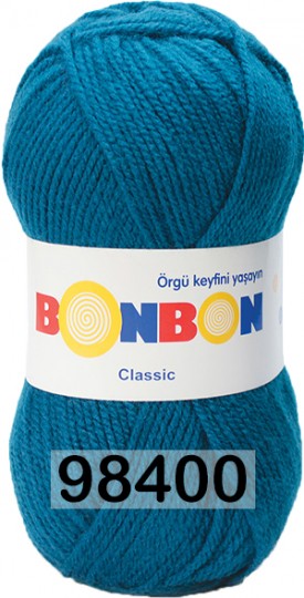 Пряжа Nako Bonbon Classic 98400 ЗЕЛЕНОВАТО-СИНИЙ