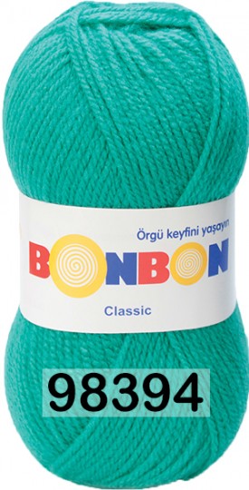 Пряжа Nako Bonbon Classic 98394 БИРЮЗОВЫЙ