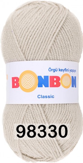 Пряжа Nako Bonbon Classic 98330 СЕРО-БЕЖЕВЫЙ