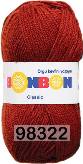 Пряжа Nako Bonbon Classic 98322 КИРПИЧНЫЙ