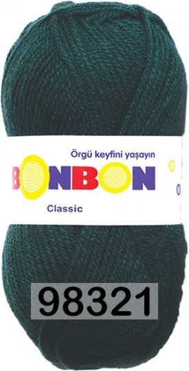 Пряжа Nako Bonbon Classic 98321 Т.ПЕТРОЛЬНЫЙ