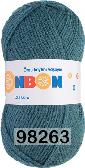 Пряжа Nako Bonbon Classic 98263 серо-синий