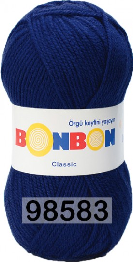 Пряжа Nako Bonbon Classic 98583 КОБАЛЬТОВЫЙ