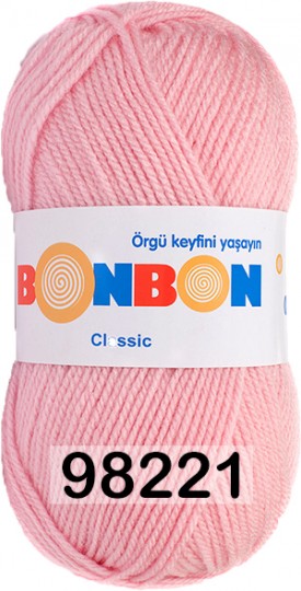 Пряжа Nako Bonbon Classic 98221 БЛЕДНО-РОЗОВЫЙ