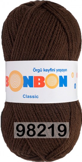 Пряжа Nako Bonbon Classic 98219 Т.КОРИЧНЕВЫЙ