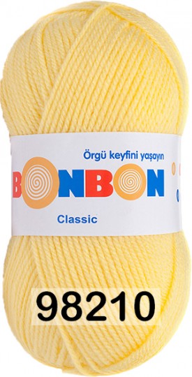 Пряжа Nako Bonbon Classic 98210 ЛИМОННЫЙ